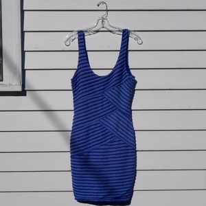 URBAN OUTFITTERS Blue Striped Bodycon Tank Dress